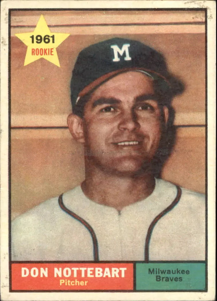 1961 Topps Milwaukee Braves Baseball Card #29 Don Nottebart - BigGreenBear.com Baseball cards 0.69 USD Big Green Bear
