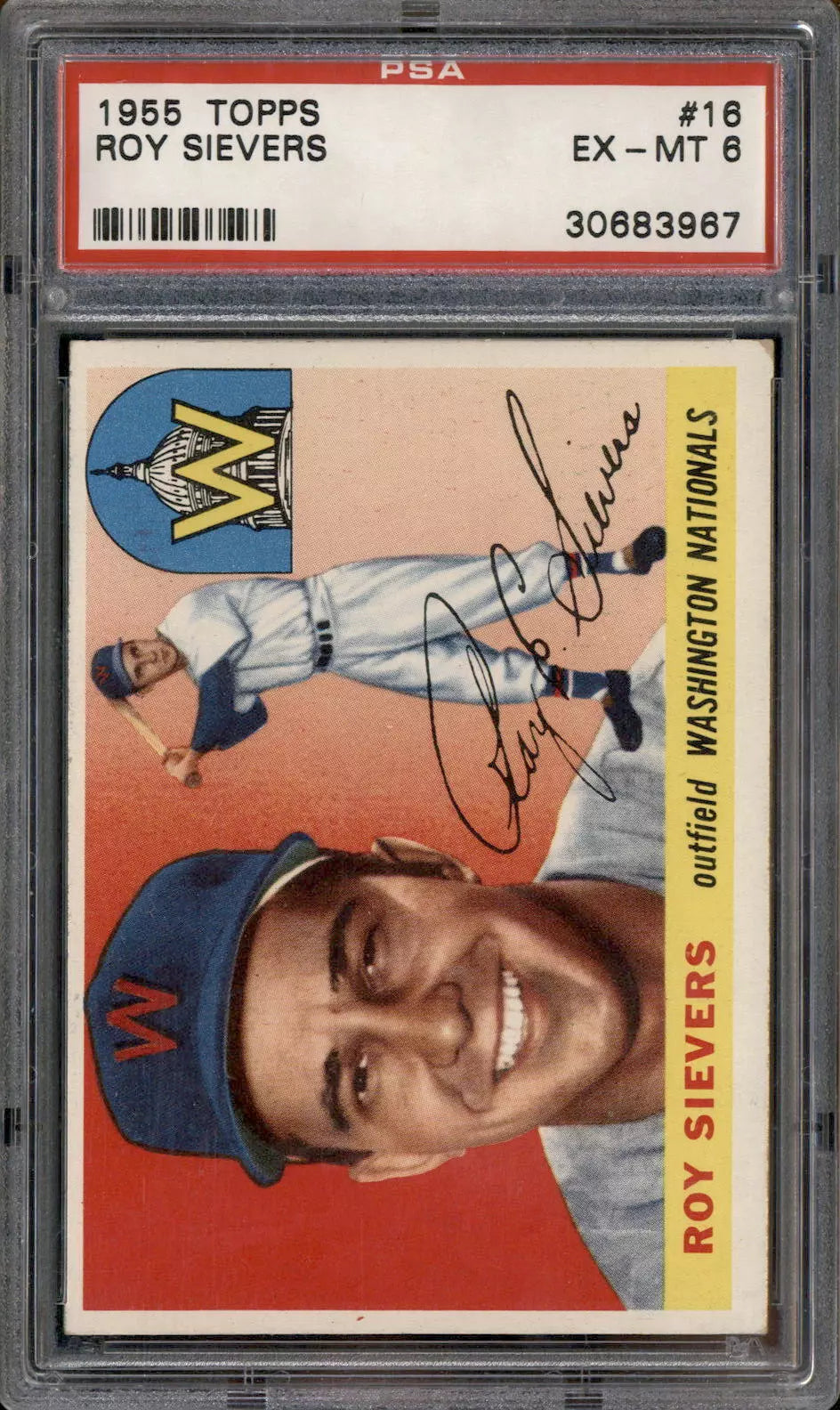 1955 Topps #16 Roy Sievers PSA 6