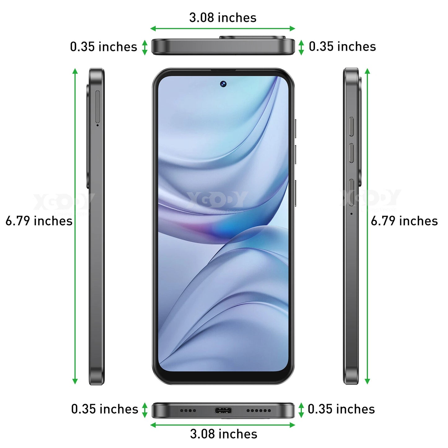 XGODY 4G T Mobile Unlocked Android Phones, 128GB Cell Phones,5280mAh 21MP Unlocked Smartphone