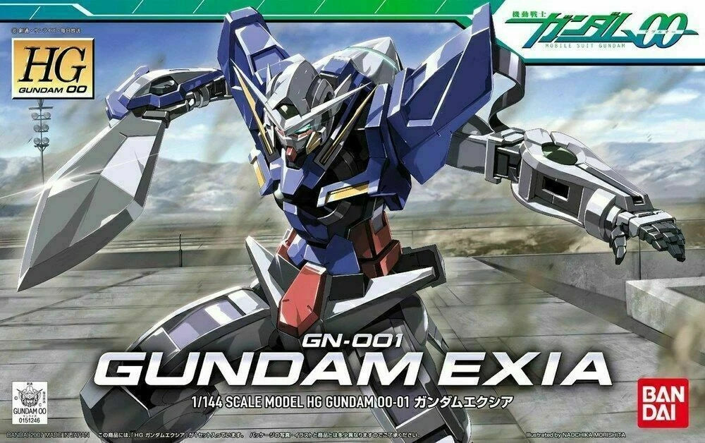 Bandai - Gundam 00 - #01 GN-001 Gundam Exia HG 1/144 Model Kit - BigGreenBear.com Action Figure 24.50 USD
