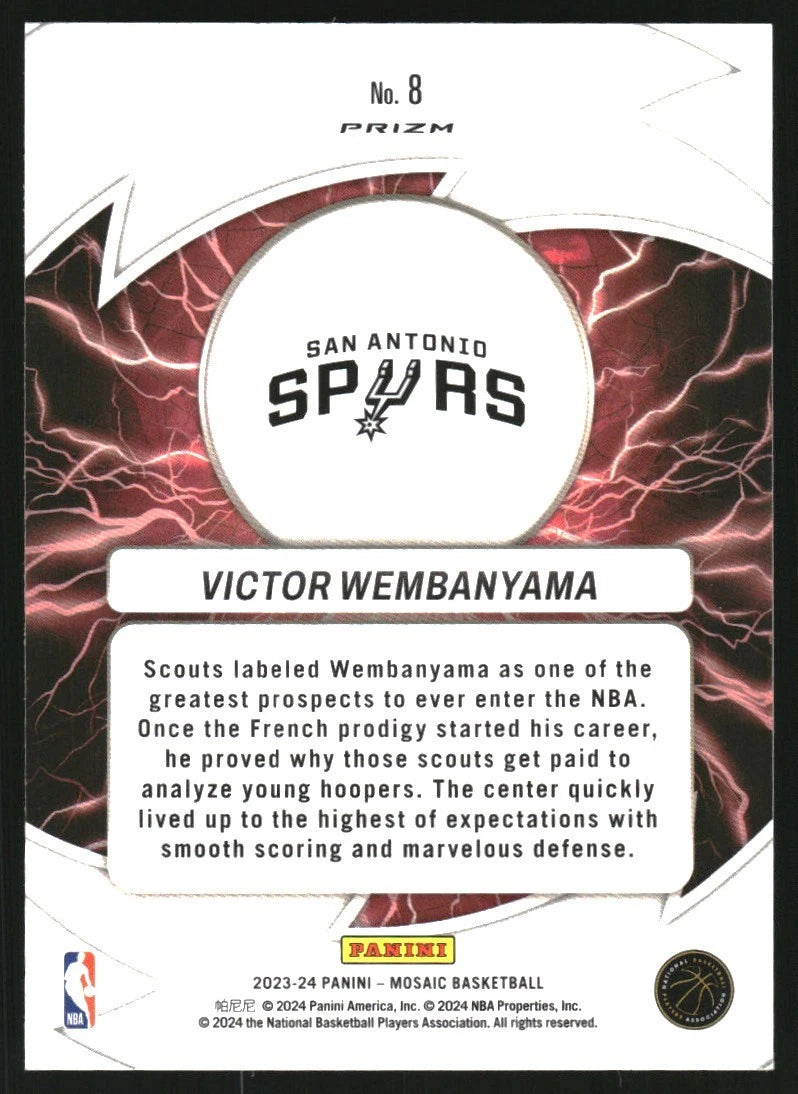 2023-24 Panini Mosaic Thunder Road Mosaic #8 Victor Wembanyama - BigGreenBear.com Basketball cards 9.99 USD Big Green Bear