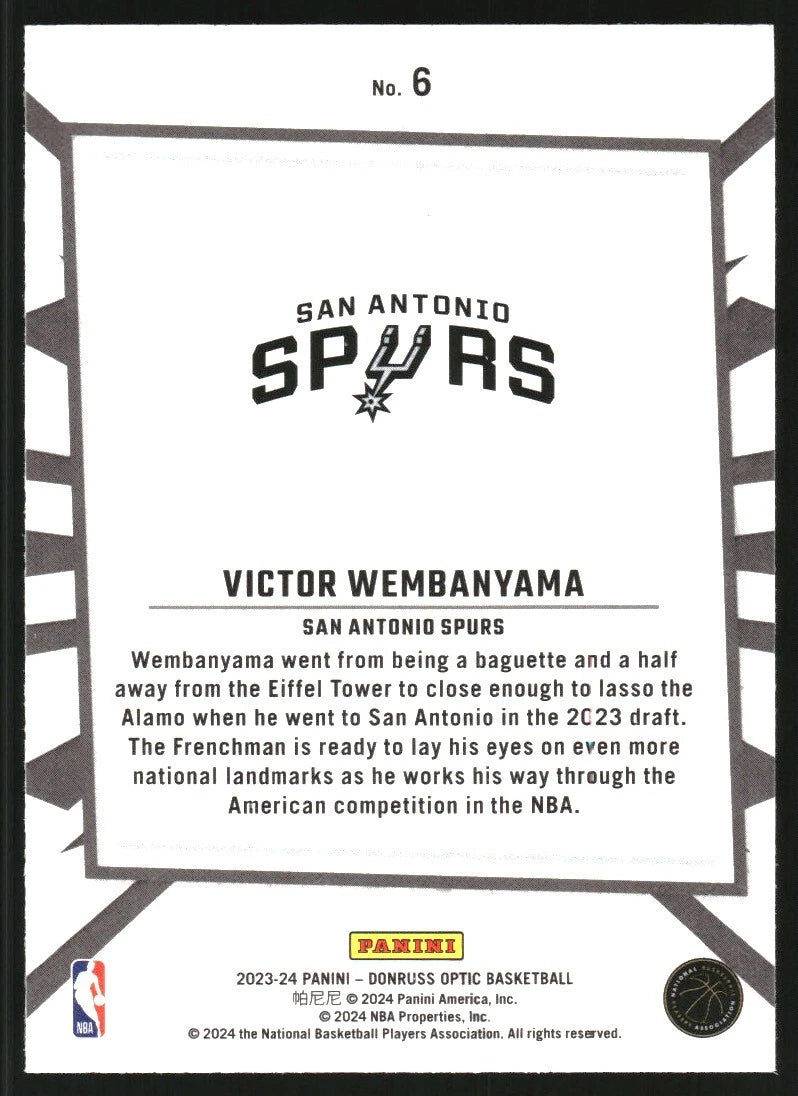 2023-24 Donruss Optic My House #6 Victor Wembanyama - BigGreenBear.com Basketball cards 12.99 USD Big Green Bear