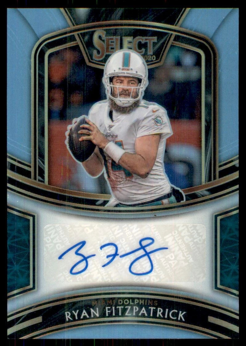 2020 Select Signatures Prizm Light Blue #14 Ryan Fitzpatrick Autograph /35 - BigGreenBear.com Football card 79.99 USD Big Green Bear
