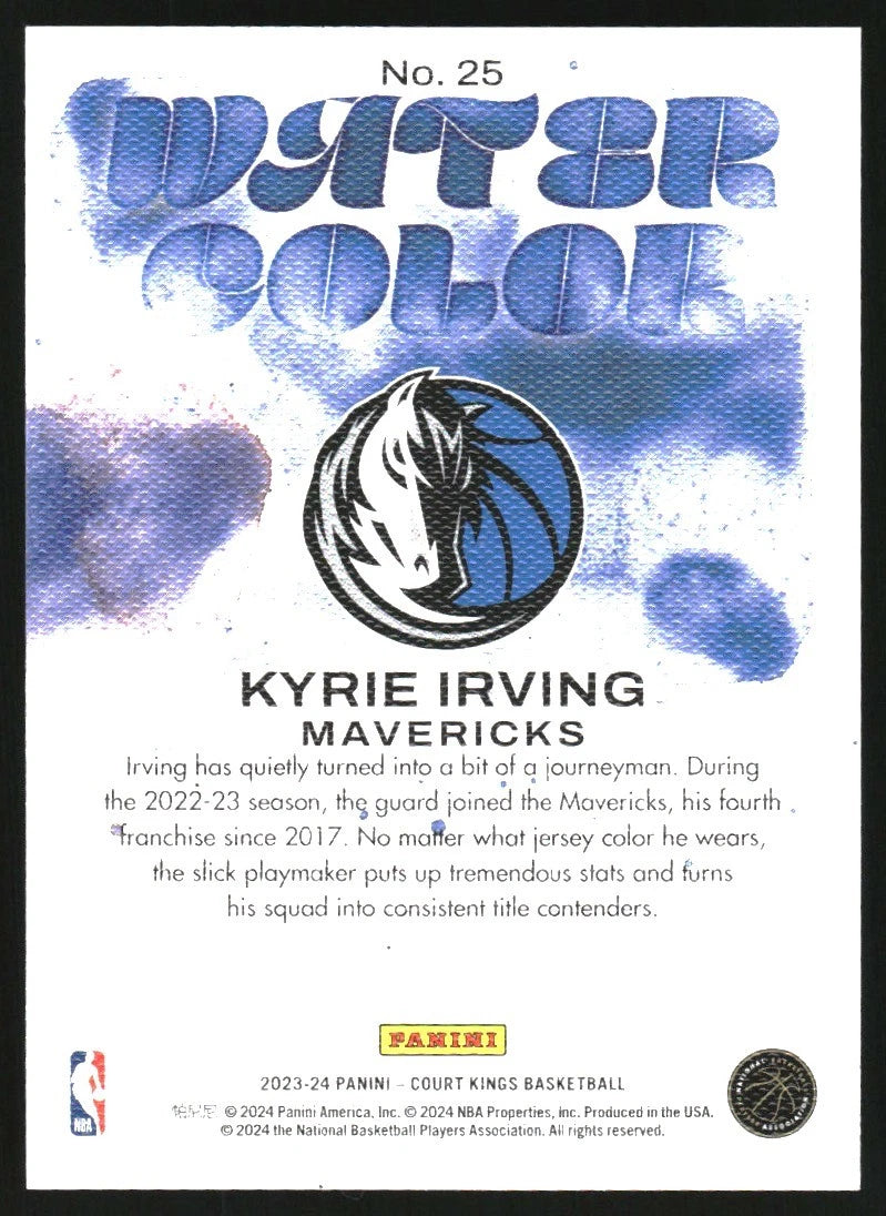 2023-24 Court Kings Water Color #25 Kyrie Irving
