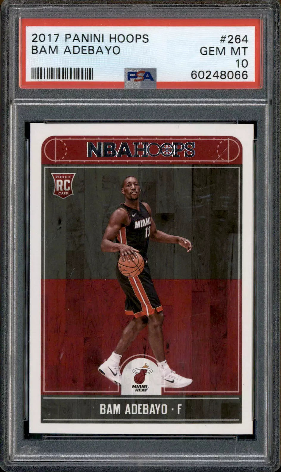 2017 Panini Hoops #264 Bam Adebayo RC Rookie PSA 10