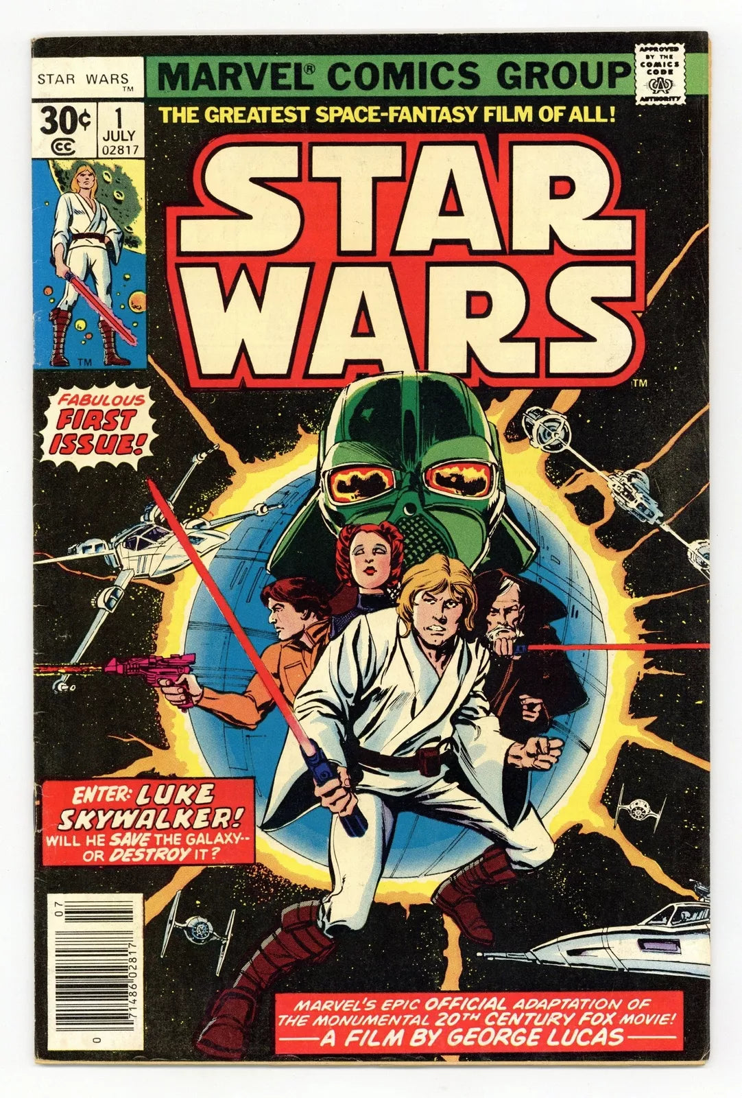 Star Wars #1 1st Printing VG+ 4.5 1977 Marvel - BigGreenBear.com Comic 240.00 USD Big Green Bear