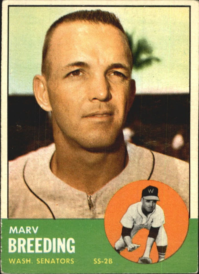 1963 Topps #149 Marv Breeding - BigGreenBear.com Baseball cards 0.69 USD Big Green Bear