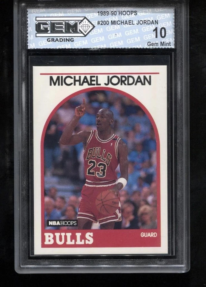 Michael Jordan 1989-90 Hoops #200 Chicago Bulls GEM MINT 10