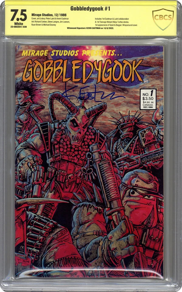 Gobbledygook #1 CBCS 7.5 SS Kevin Eastman 1986 -  BigGreenBear.com Graded Comic book 139.54 USD Big Green Bear