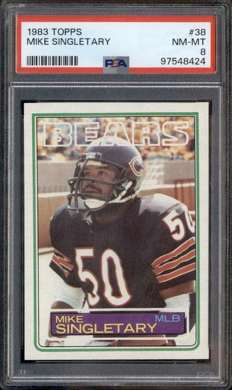 1983 Topps #38 Mike Singletary PSA 8 - BigGreenBear.com Football card 39.00 USD Big Green Bear