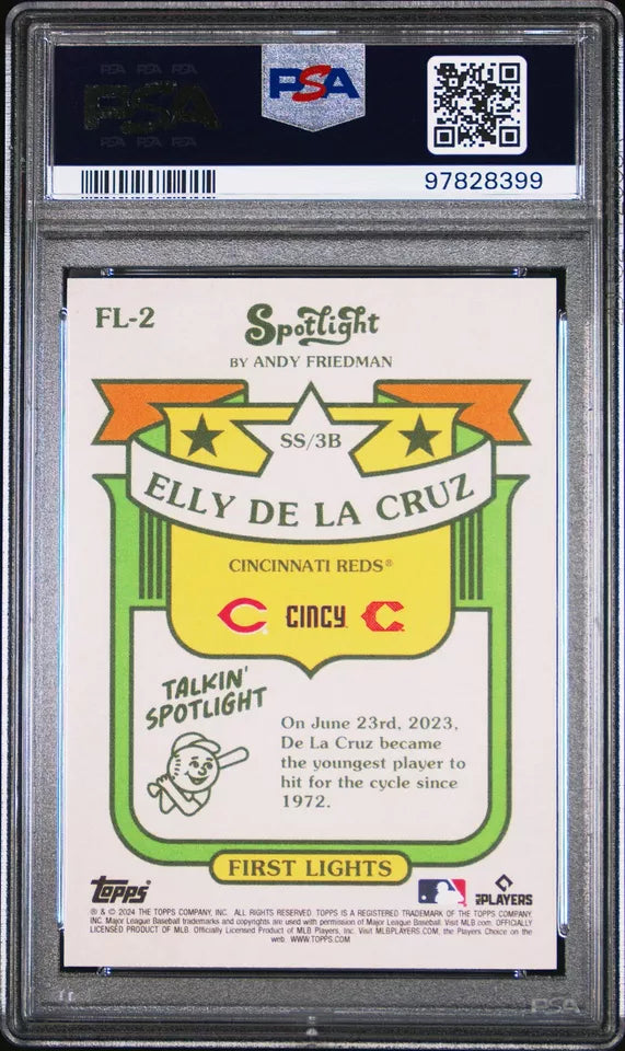 2024 Topps Spotlight Elly De La Cruz #FL2 Rookie RC Baseball Card PSA 10