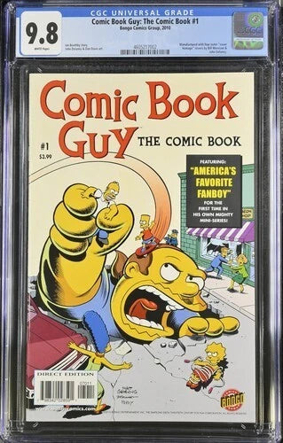 Comic Book Guy: The Comic Book #1 (2010) Bongo Simpsons CGC 9.8 -  BigGreenBear.com Comic 349.00 USD Big Green Bear