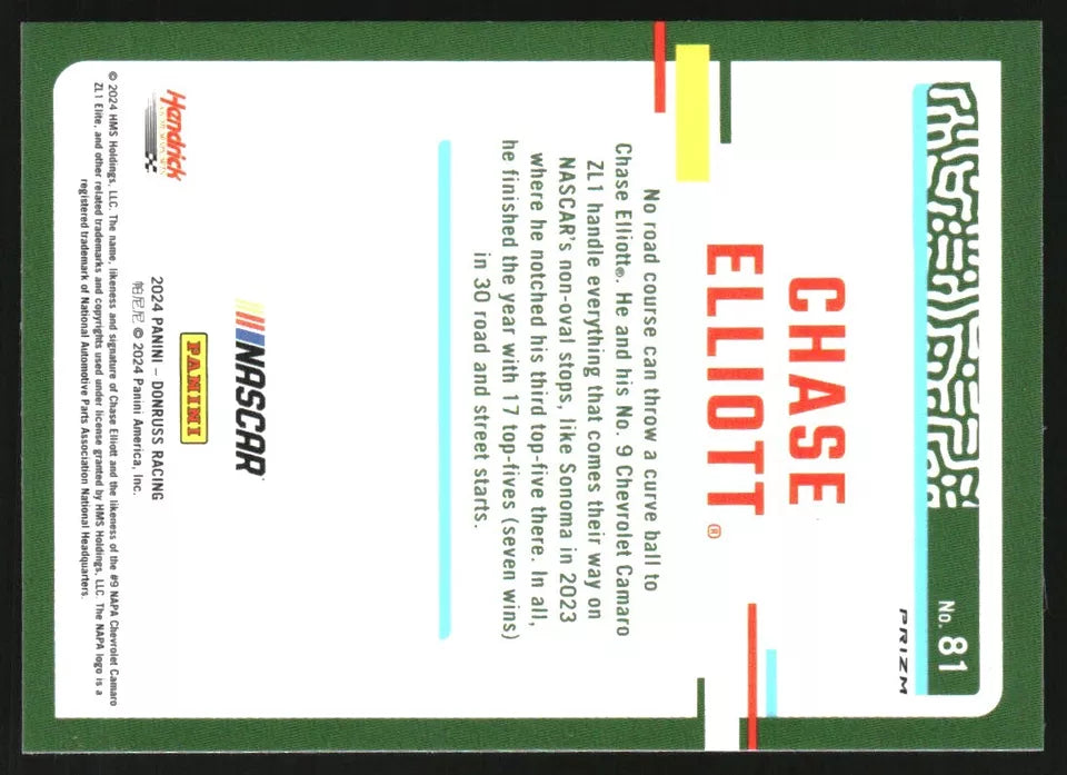 2024 Donruss Optic Orange Velocity #81 Chase Elliott CAR