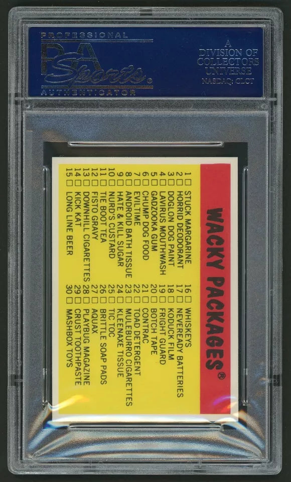 1982 / 85 Topps Wacky Packages Sticker Irish Series #23 Muleburro PSA 6.5
