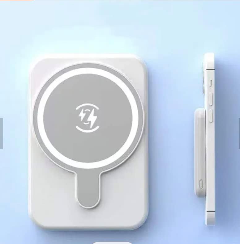 Magnetic Wireless Charging Portable Power Bank Compatible for iPhone (Includes Charging Adapter)