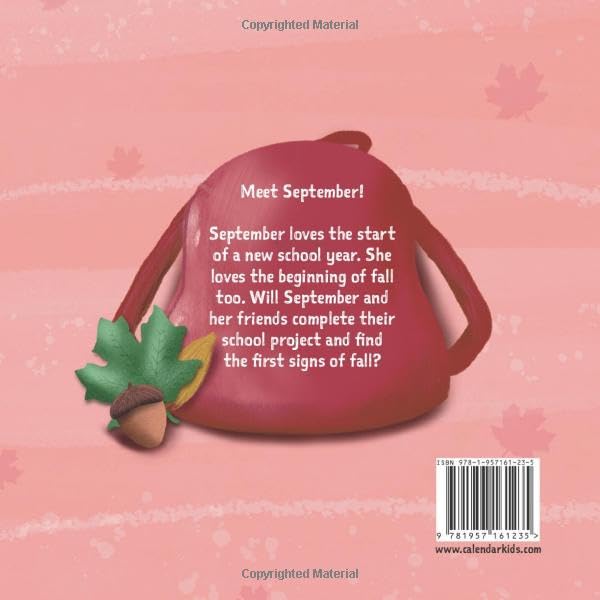 Meet September (The Calendar Kids®) Paperback – Large Print -  BigGreenBear.com Book 16.99 USD Big Green Bear