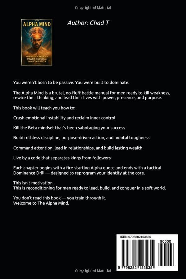 The Alpha Mind "Rewire Your Brain for Power, Success, and Domination" Paperback -  BigGreenBear.com Book 15.99 USD Big Green Bear