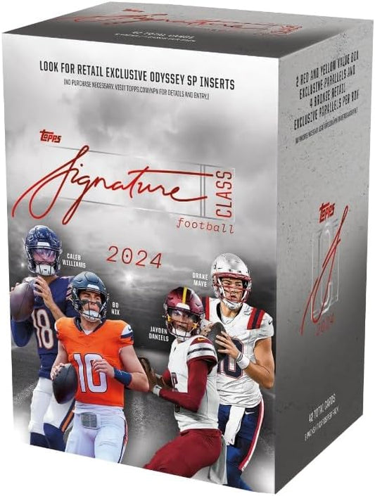 2024 ToppsSIGNATURE Class Football Card Blaster Box, Debut Edition, 42 Cards -  BigGreenBear.com Football card 39.99 USD Big Green Bear
