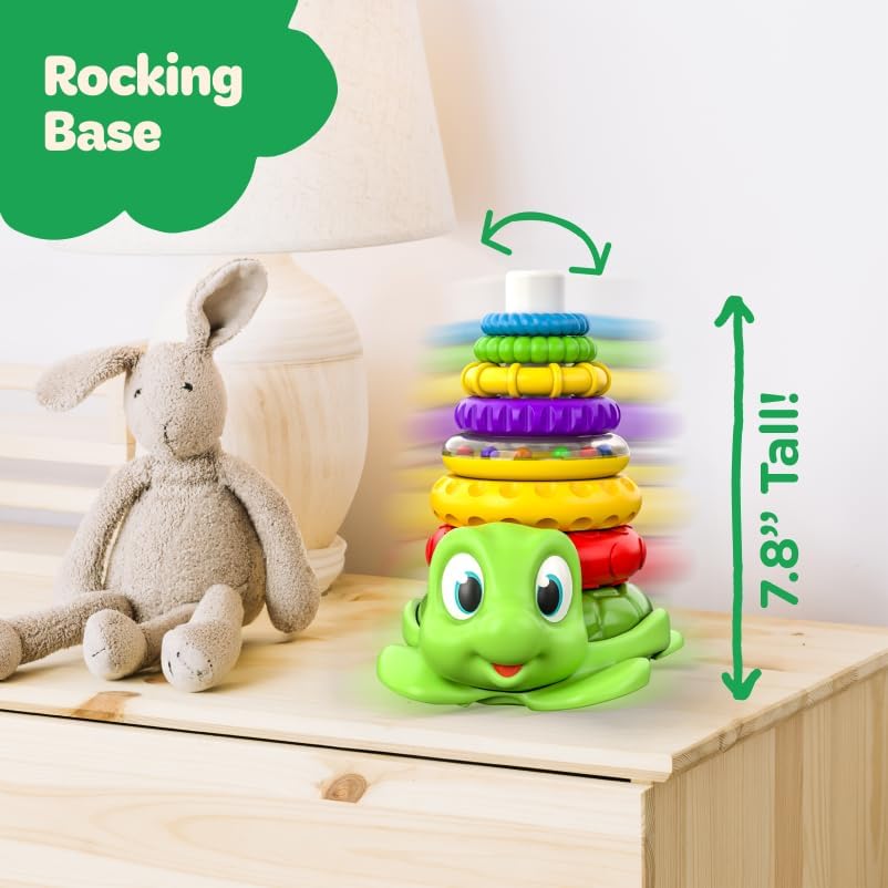 Baby Stacking Toy, Includes 7 Unique Rings, Montessori Development