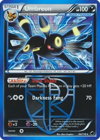 2013 Pokémon TCG - Umbreon - 64/116 - Holo - Black & White Plasma Freeze