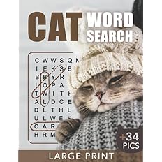 CAT WORD SEARCH - LARGE PRINT