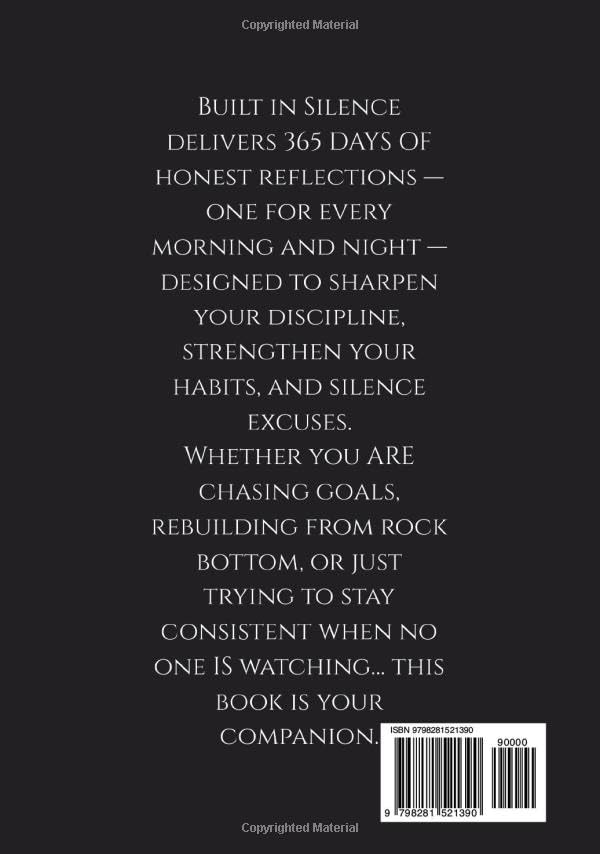 Built in Silence: 365 Days of Wisdom, Discipline, and Growth by Ray Bruno -  BigGreenBear.com Book 30.99 USD Big Green Bear