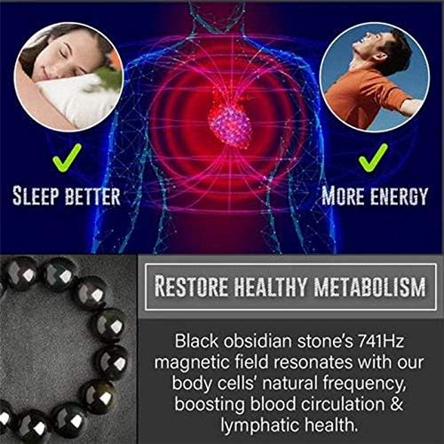 4Pcs Magnetic Therapy Ankle Bracelet, Obsidian Beaded Bracelet For Men/Women -  BigGreenBear.com jewelry 14.99