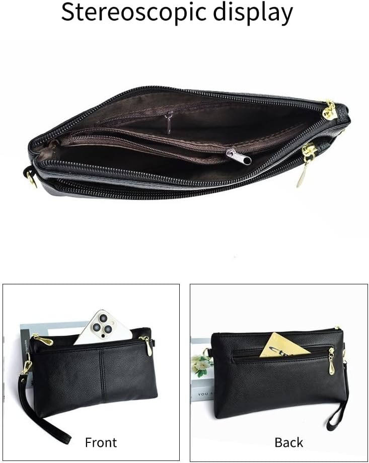 Wallet Clutch Purse for Women (Midnight Black) -  BigGreenBear.com HANDBAGS 11.23 USD Big Green Bear