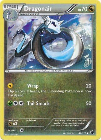 2013 Plasma Freeze Set Pokemon Card 082 Dragonair Reverse Foil LP