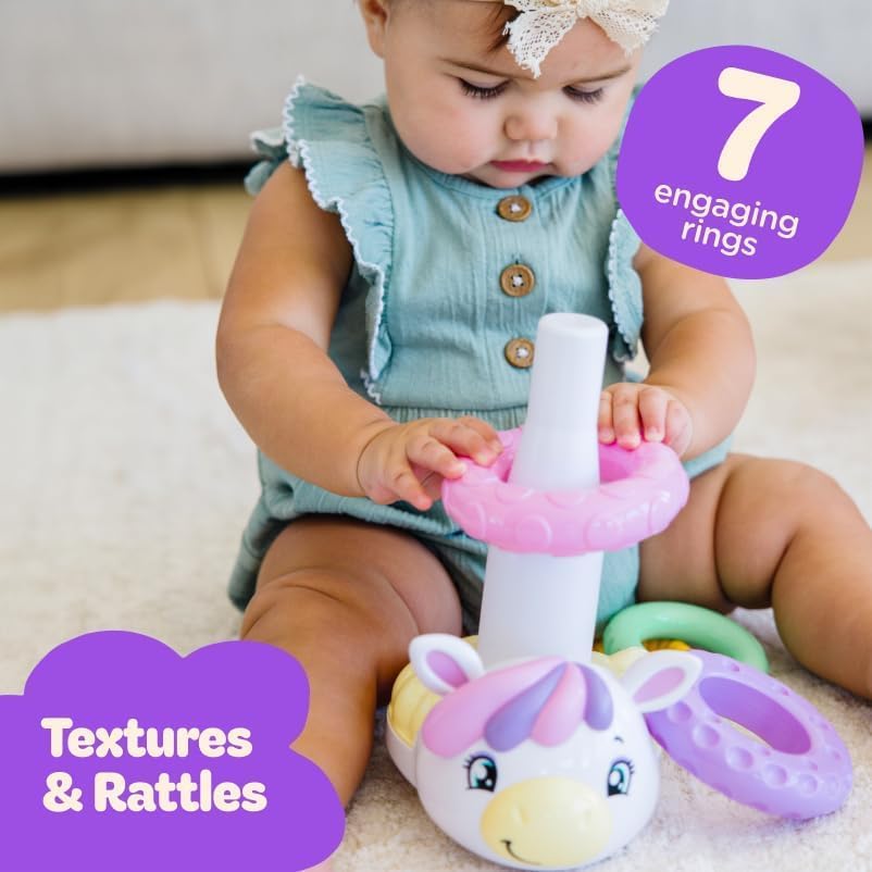 Baby Stacking Toy | Includes 7 Unique Rings | Montessori Development