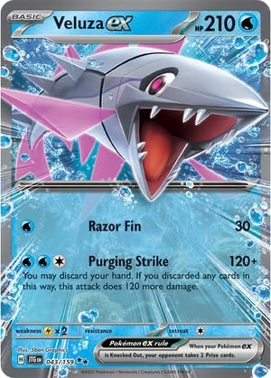 Pokemon - Veluza ex 043/159 – Journey Together – Double Rare – Foil Single Card -  BigGreenBear.com Pokemon card 3.35 USD Big Green Bear