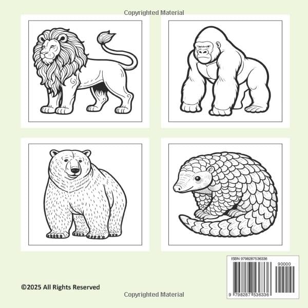 Wild Animals Coloring Journey: Fun and Creative coloring with 50 Wild Animals -  BigGreenBear.com Book 6.99 USD Big Green Bear