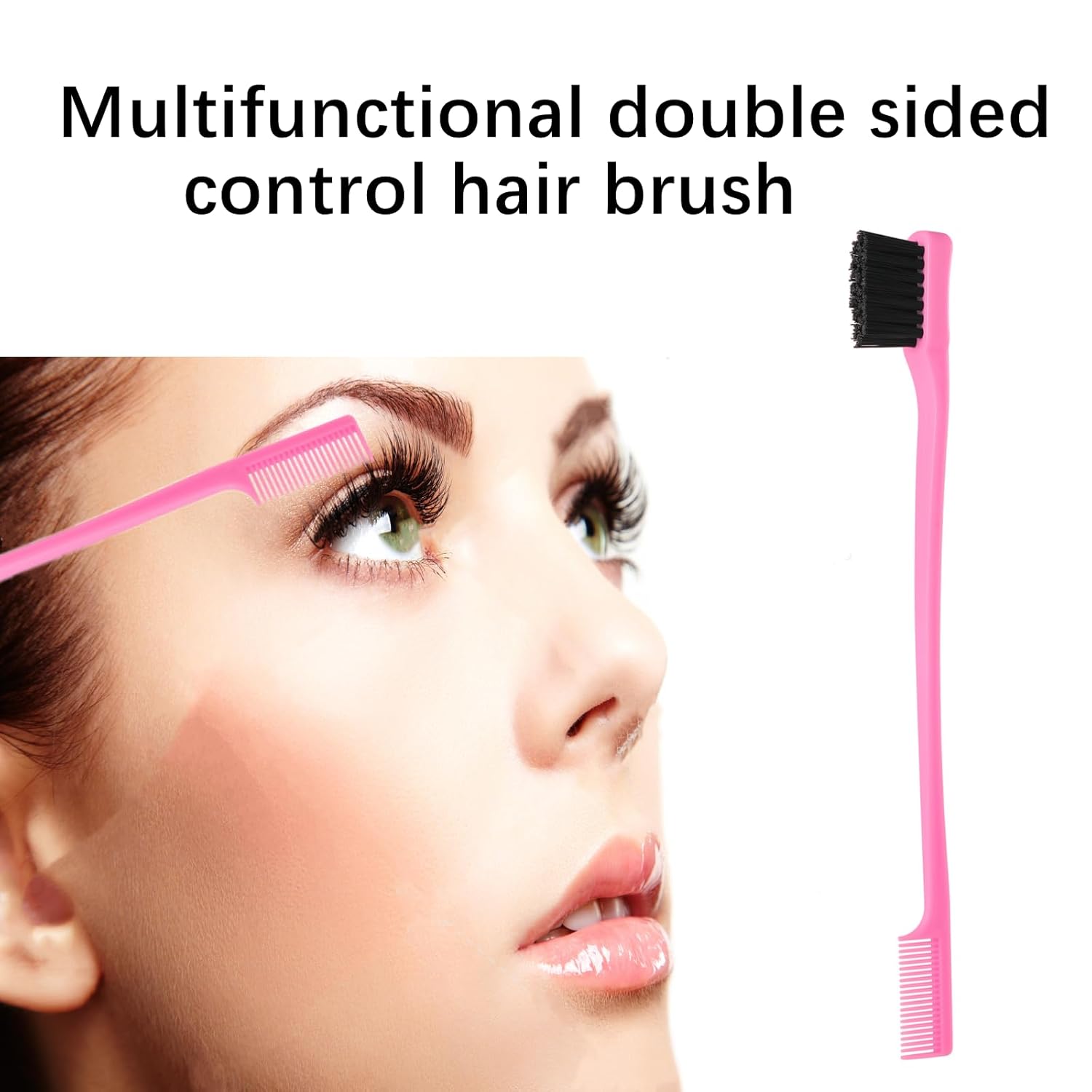 8Pcs Hair Brushes Set for Woman Girl hair Styling, Edge & Back Brushing, Pink -  BigGreenBear.com Beauty Products 3.65 USD Big Green Bear