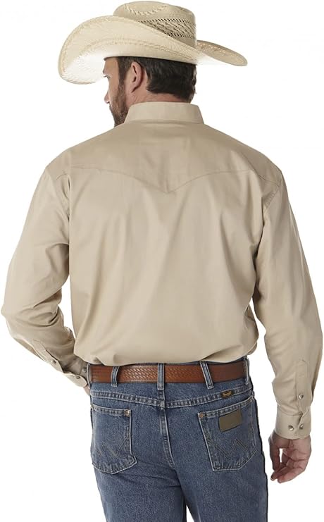 Wrangler Men's Painted Desert Basic Shirt-Tan -  BigGreenBear.com clothing 0.00 USD Big Green Bear