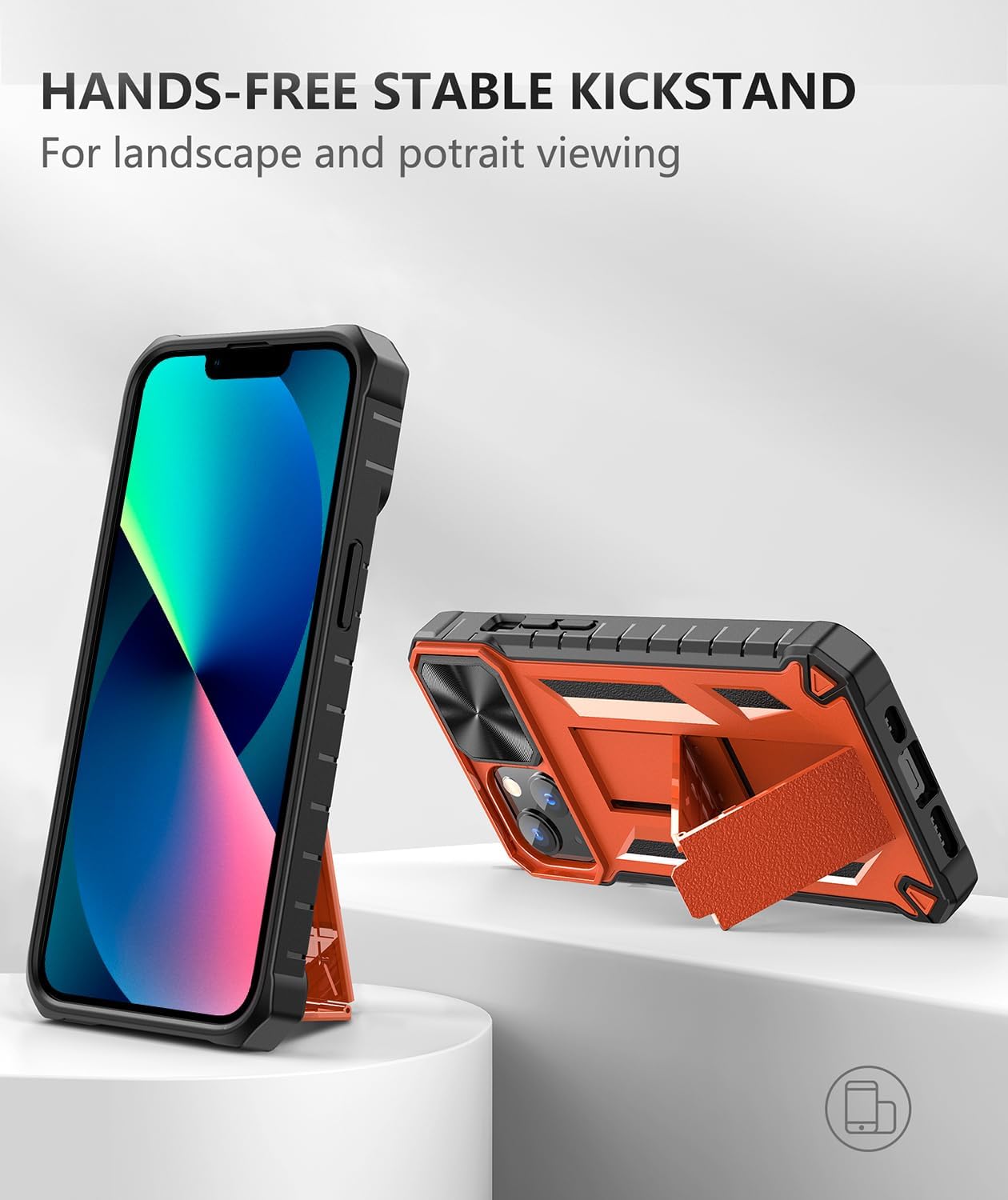 iPhone 16e Case 2025: iPhone 13 iPhone14 Cover with Kickstand | Shockproof Military Grade