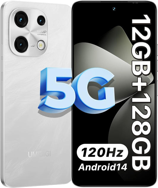 UMIDIGI Note 100 5G Cell Phone, Android 14 Unlocked Phones, 12(6+6) GB+128GB/TF 1TB Expend