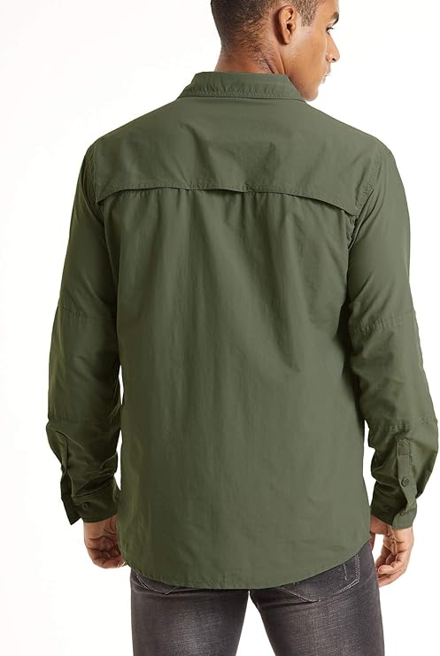 Men’s Long Sleeve Fishing Shirt - Quick Dry Tactical Work Shirt Biggreenbear.com Big Green Bear