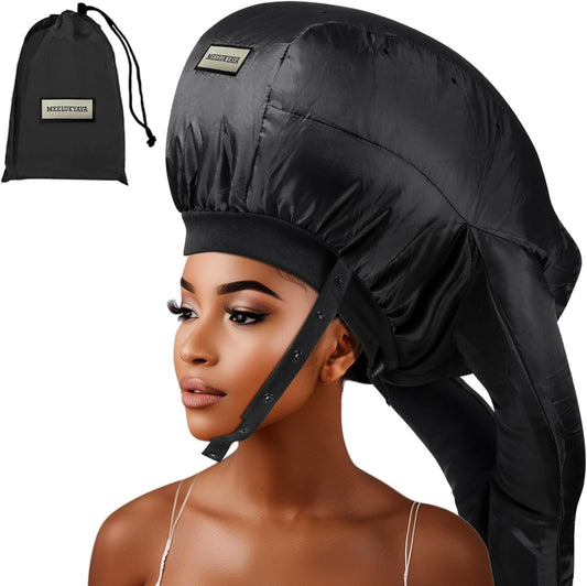 Hooded Hair Dryer Bonnet, Upgraded Dual-Tubes-Noir -  BigGreenBear.com Beauty Products 9.99 USD Big Green Bear
