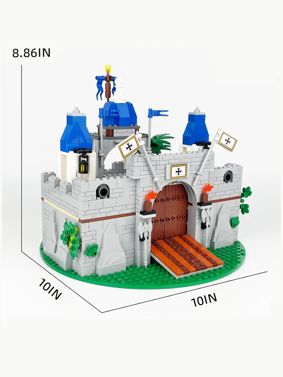 Medieval Knight Castle Building Blocks Set – Comes with 12 Knights Figures -  BigGreenBear.com Toys 39.99 USD Big Green Bear