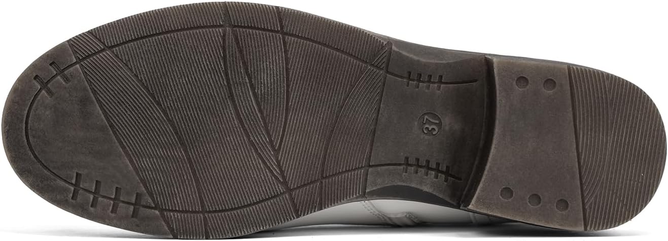 Women's Mid Calf Boots Lace-up Military Combat Low Heel Booties with Zipper