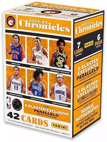 2022-23 Panini Chronicles Basketball Factory Sealed 6 Pack Blaster Box