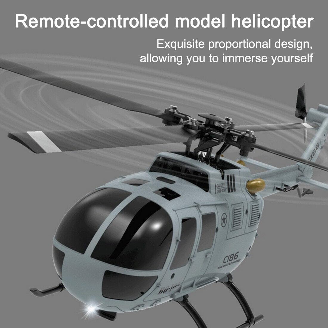 C186 BO105 RC Helicopter 2.4G RC 4CH Remote Control