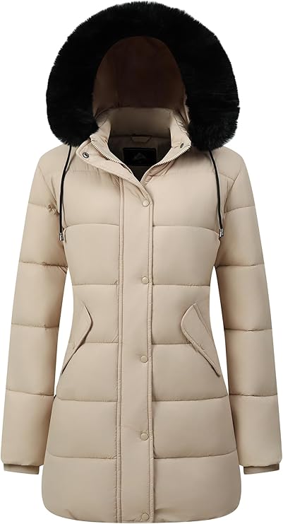 Women's Winter Coat Long Waterproof Parka - Warm Snow Jacket -  BigGreenBear.com clothing 59.00 USD Big Green Bear
