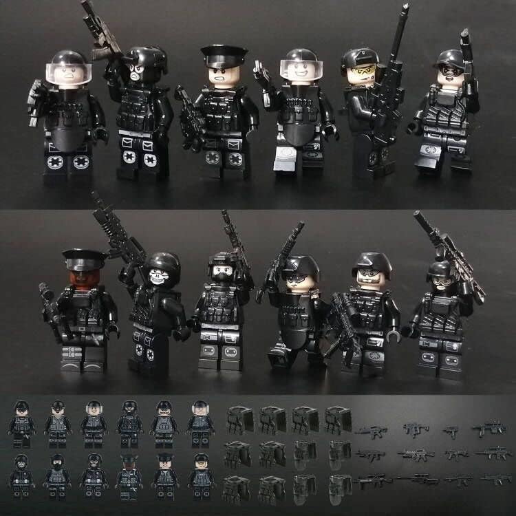 SWAT Military Police Building Block Set  (22 PCS) with Weapons and Accessories -  BigGreenBear.com Building Toys 45.00 USD Big Green Bear