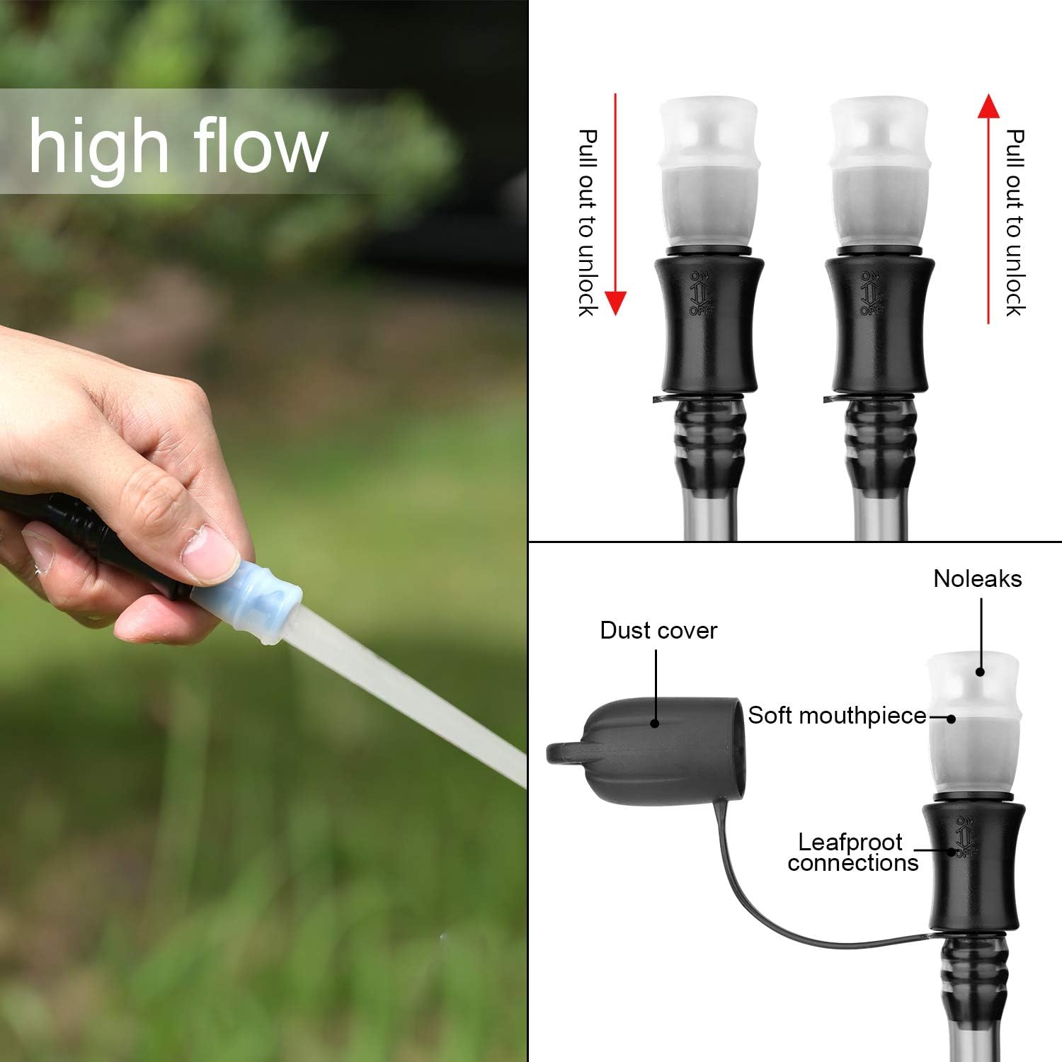 2-Pack 2L & 3L Hydration Bladder with Cleaning Brush Kit Biggreenbear.com Big Green Bear