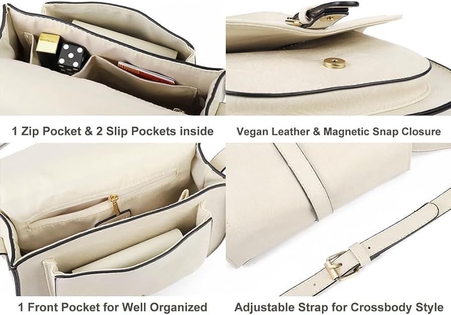 Crossbody Bags for Women, Small Saddle Purse -  BigGreenBear.com HANDBAGS 29.99 USD Big Green Bear