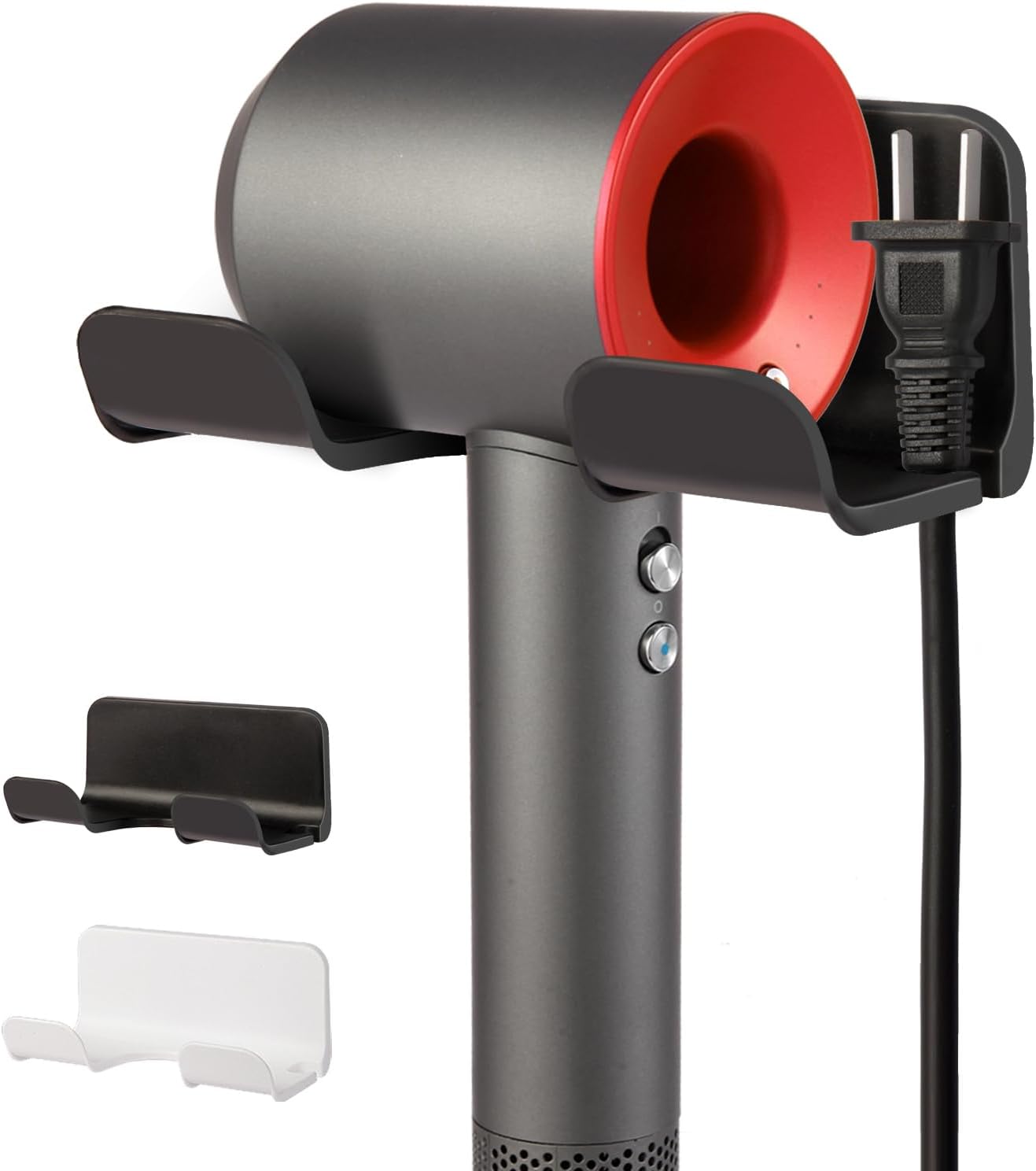 2Pcs Universal Hair Dryer Holder, Blow Dryer Holder with Cord Storage -  BigGreenBear.com Beauty Products 5.99 USD Big Green Bear