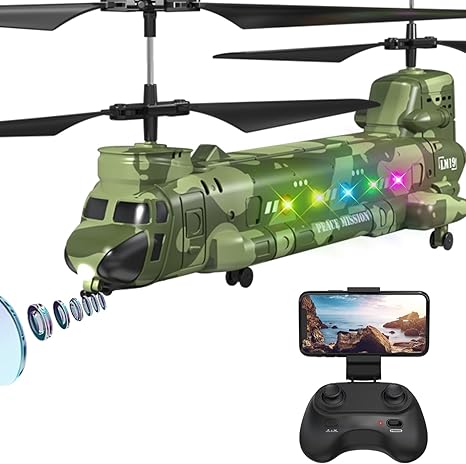 RC Helicopter LM19-D LED Lights 480P Camera Hd Aerial Photography 2.4g Remote Control