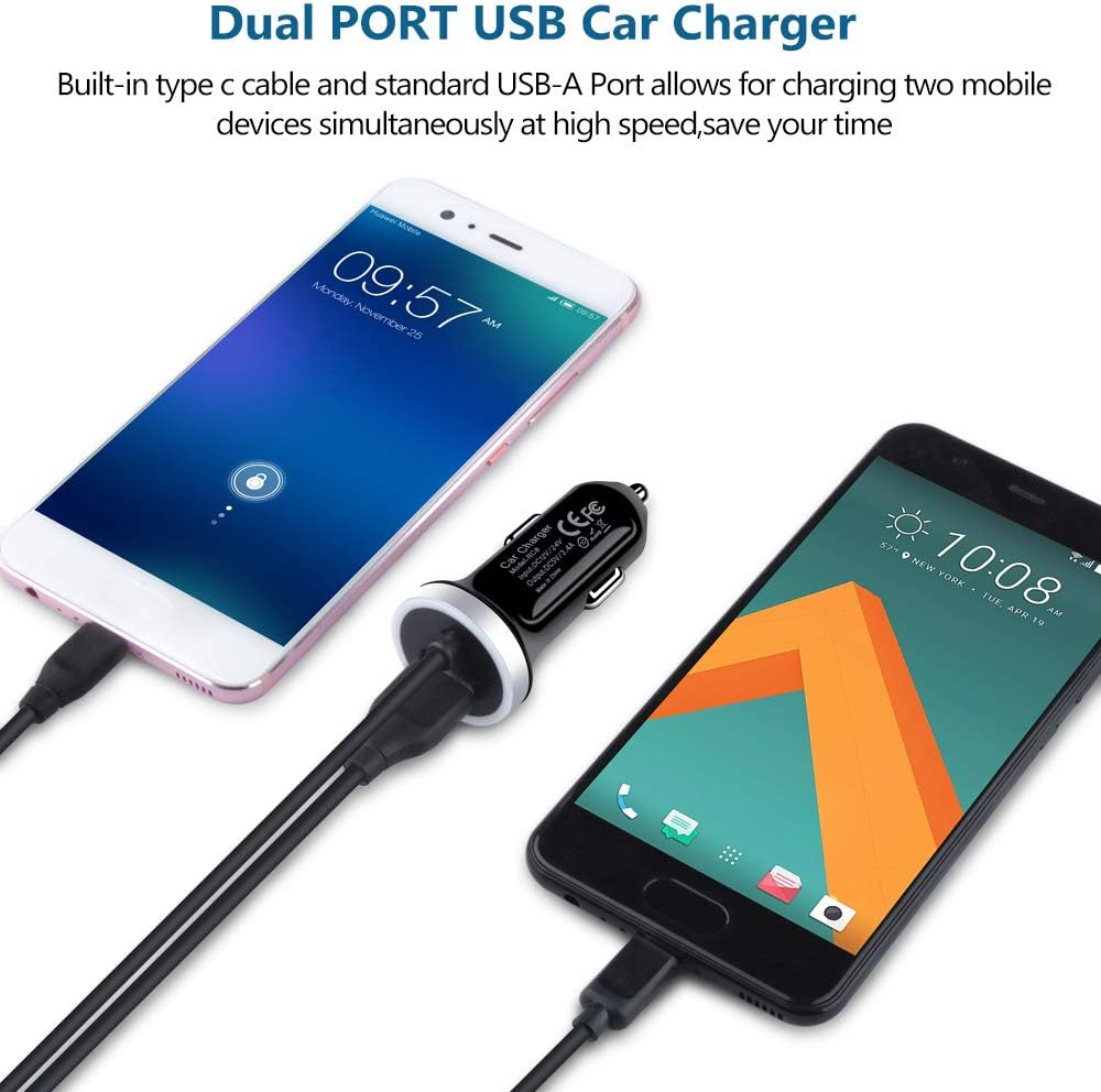 USB C Car Charger, 3.4A Fast Charging Car Adapter+3ft Type C Cable -  BigGreenBear.com cell phone 6.98