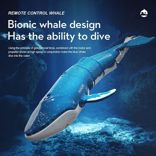 RC Whale, RC Diving Shark with Water Spray Function